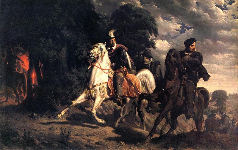 Artur Grottger The Escape of Henry of Valois from Poland. oil painting image